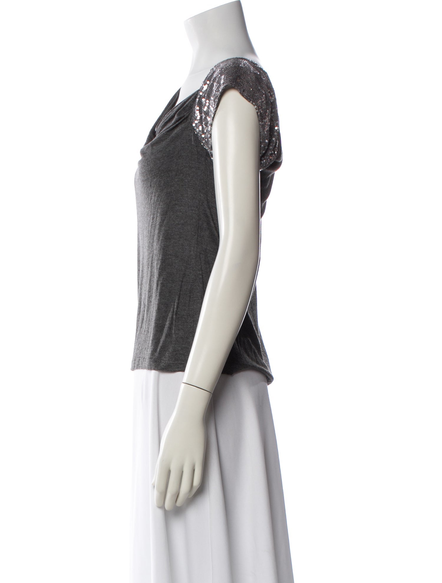Sachin + Babi Cowl Neck Short Sleeve Top