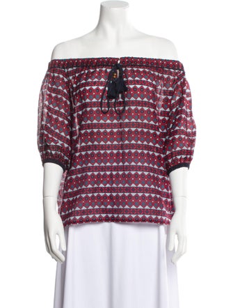 Talitha Printed Off-The-Shoulder Top