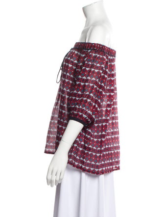 Talitha Printed Off-The-Shoulder Top