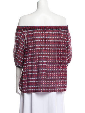 Talitha Printed Off-The-Shoulder Top
