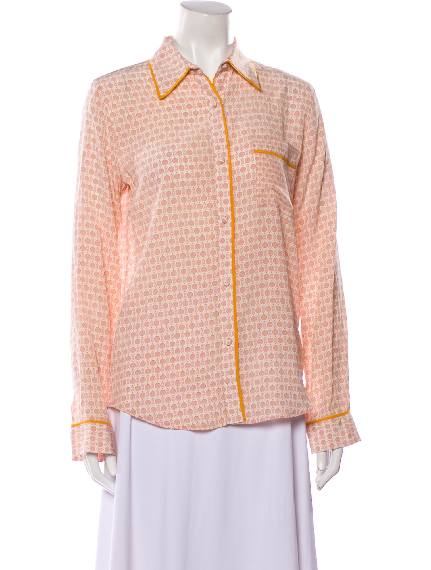 Talitha Silk Printed Pajama Top