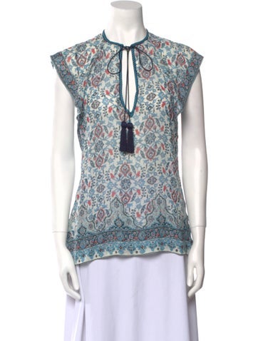 Talitha Tops Silk Printed Top XS