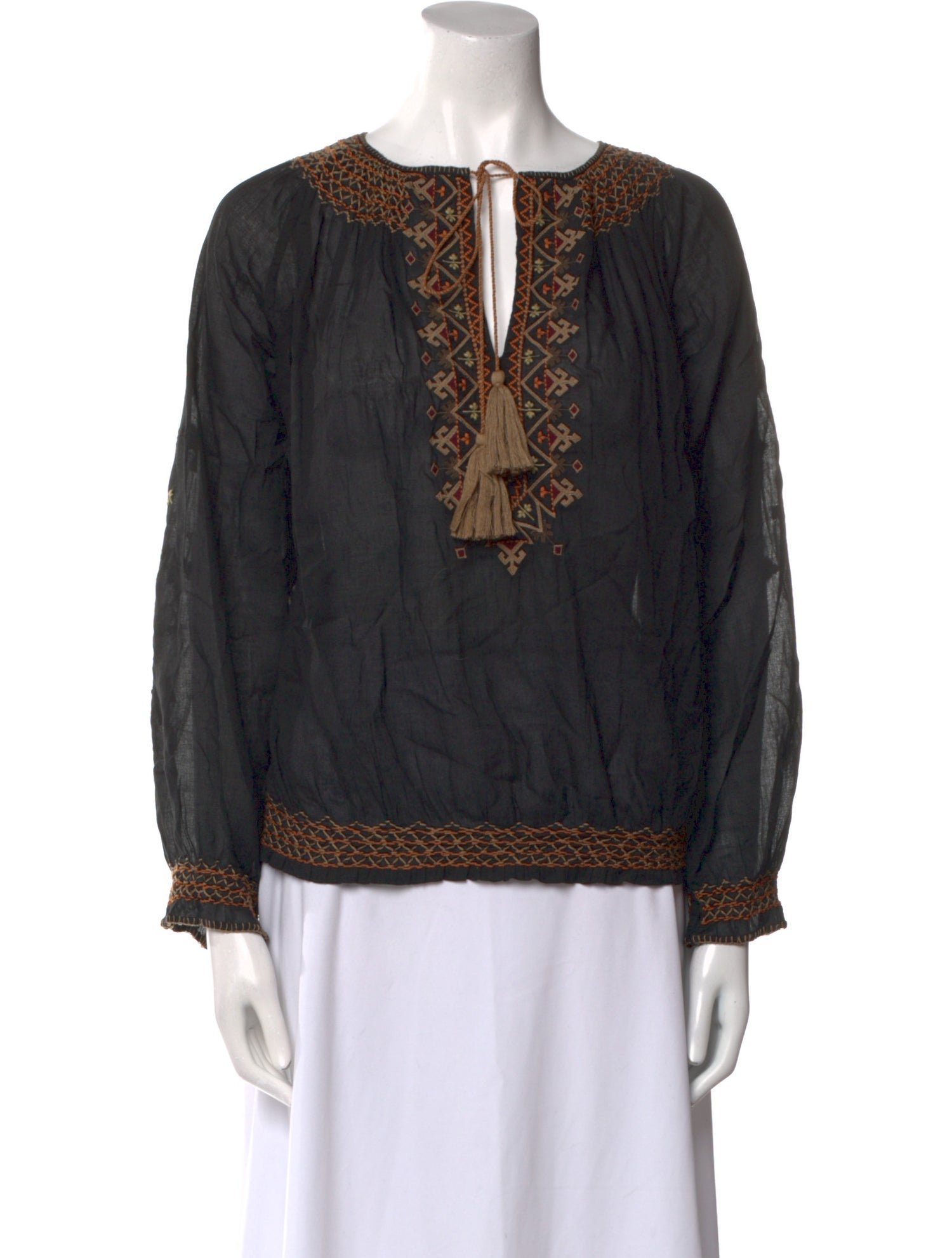 Talitha Tie Neck Long Sleeve Blouse