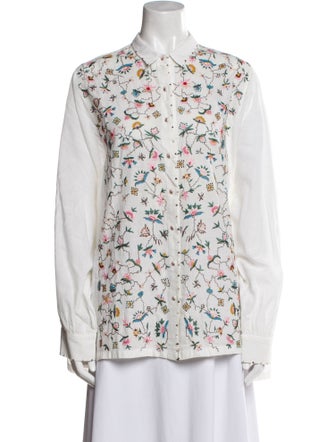 Talitha Printed Long Sleeve Button-Up Top