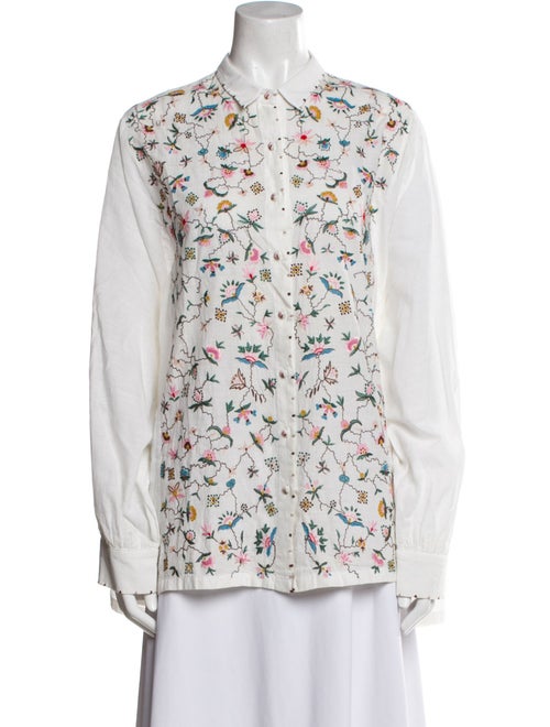 Talitha Printed Long Sleeve Button-Up Top