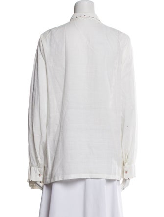 Talitha Printed Long Sleeve Button-Up Top