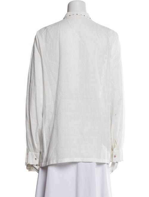 Talitha Printed Long Sleeve Button-Up Top