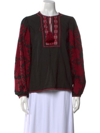 Talitha Printed Crew Neck Blouse