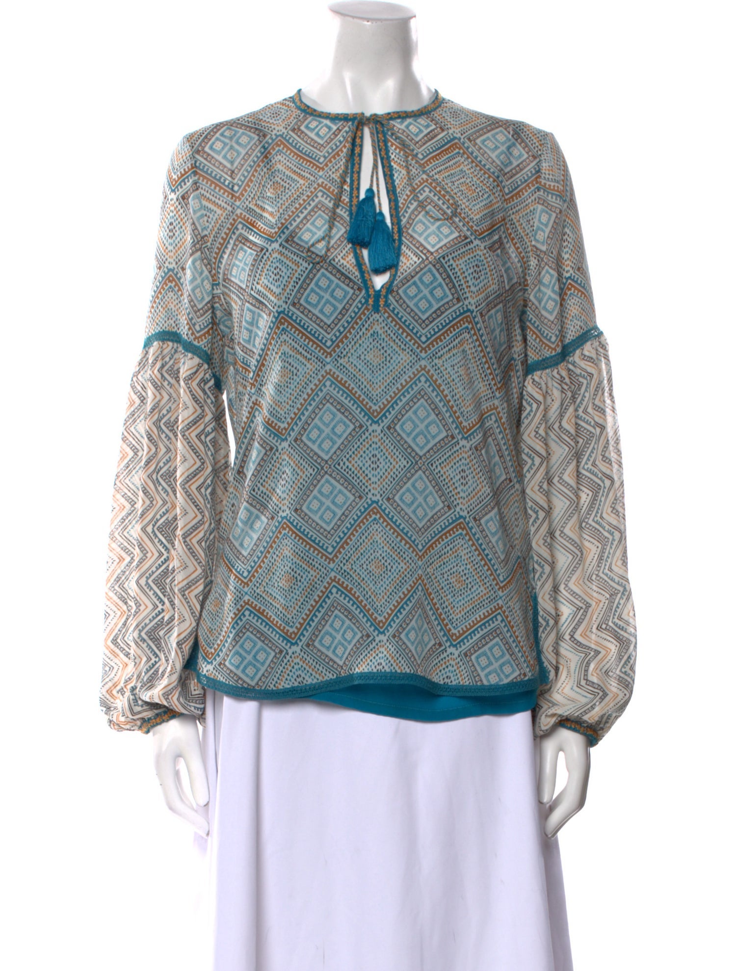 Talitha Printed Crew Neck Blouse