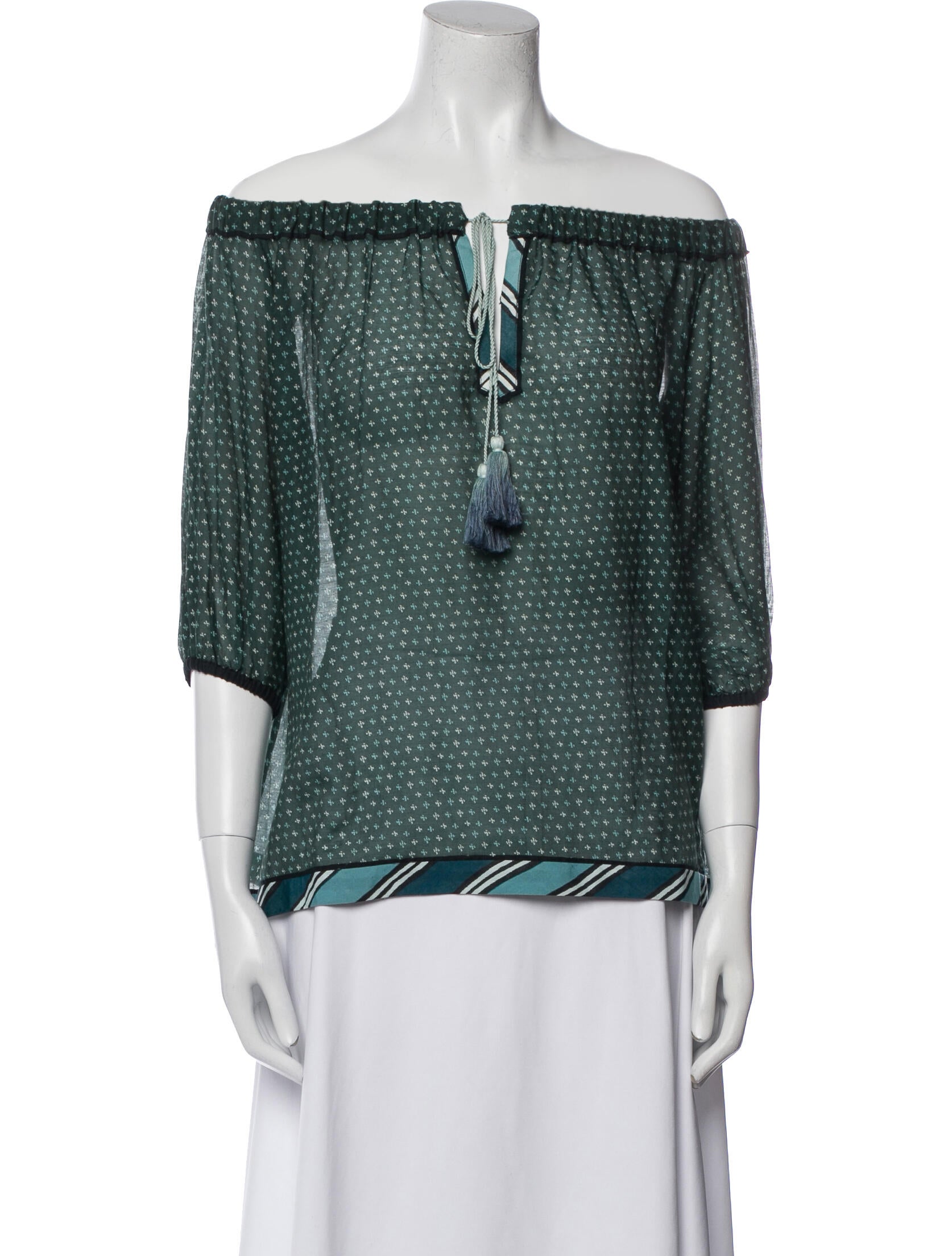 Talitha Printed Off-The-Shoulder Blouse