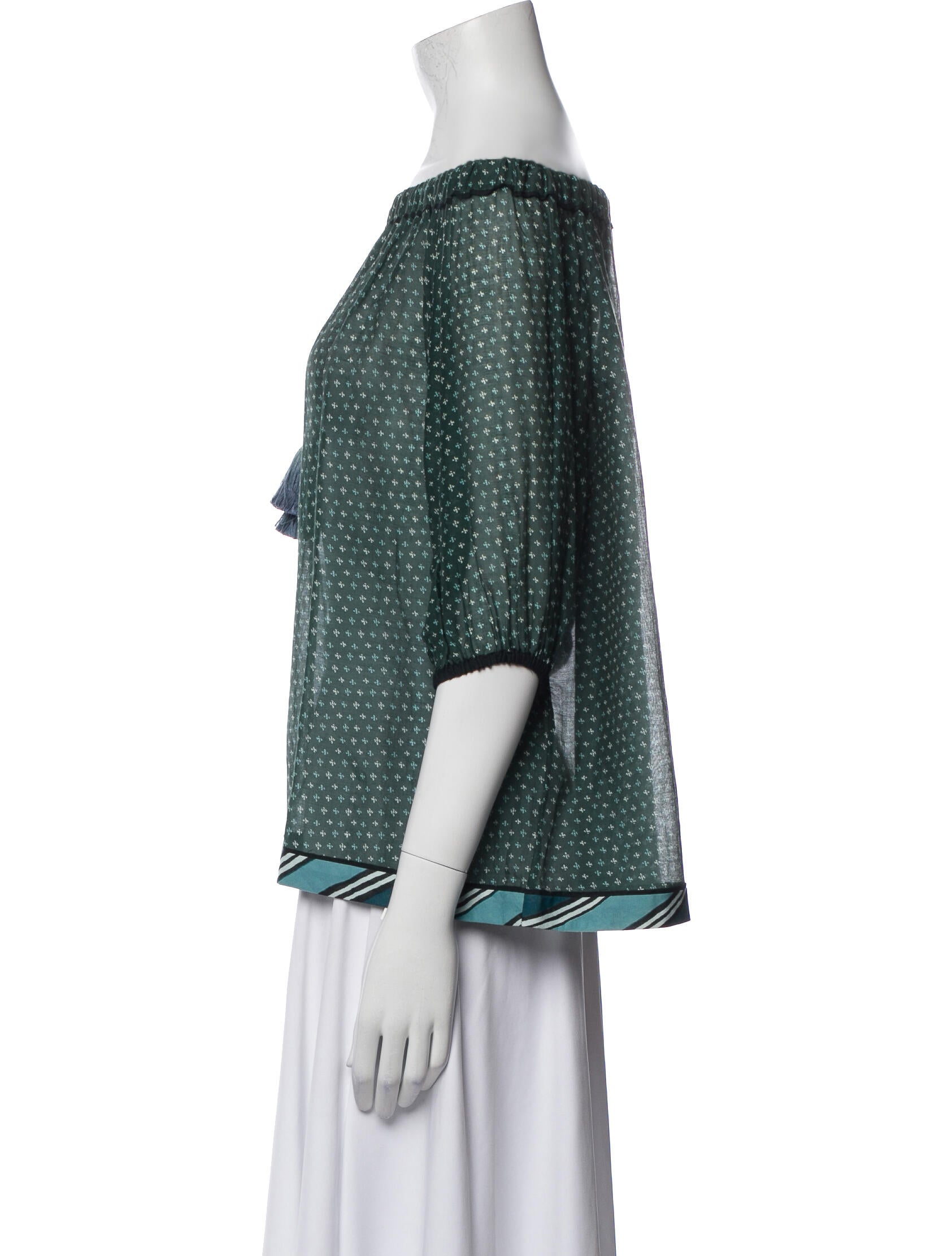 Talitha Printed Off-The-Shoulder Blouse