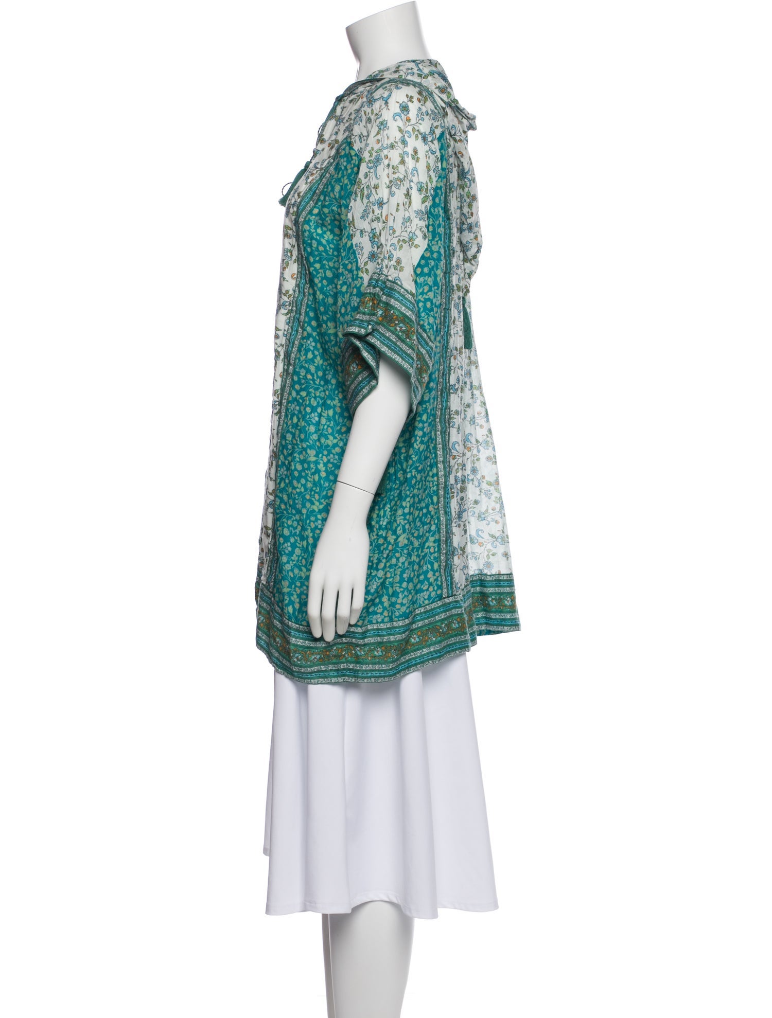 Talitha Floral Print Tie Neck Blouse