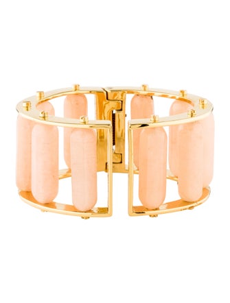 Lele Sadoughi Bar Stone Hinged Slider Bangle