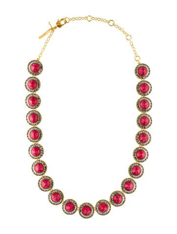Lele Sadoughi Collar Crystal Token Necklace