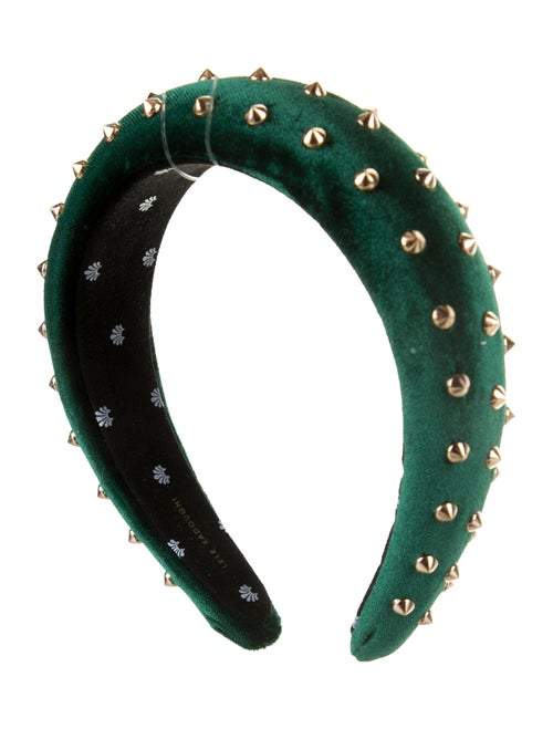 Lele Sadoughi Green Velvet Headband