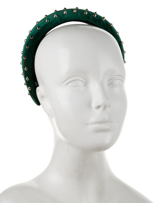 Lele Sadoughi Green Velvet Headband