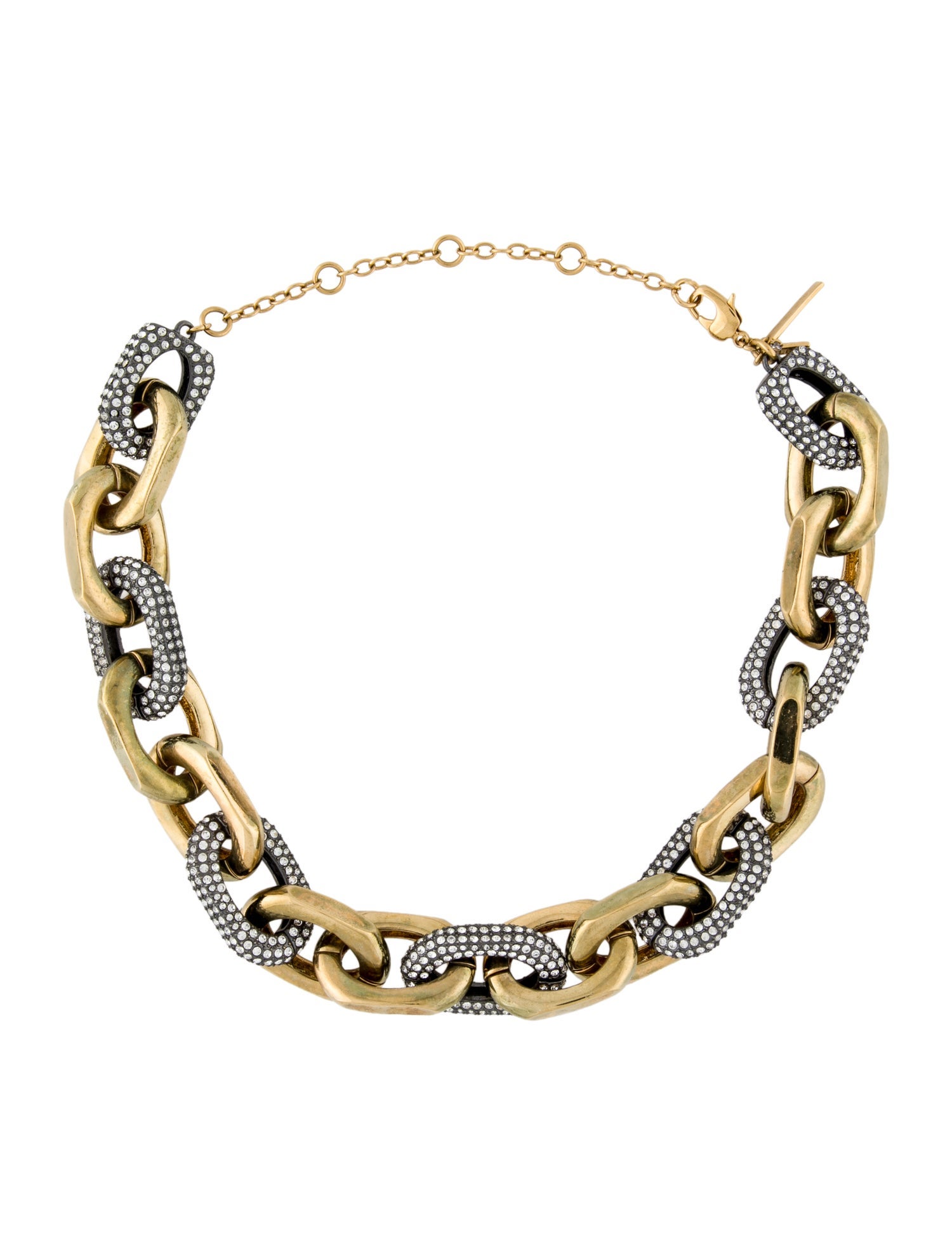 Lele Sadoughi Crystal Pave Chain Link Choker