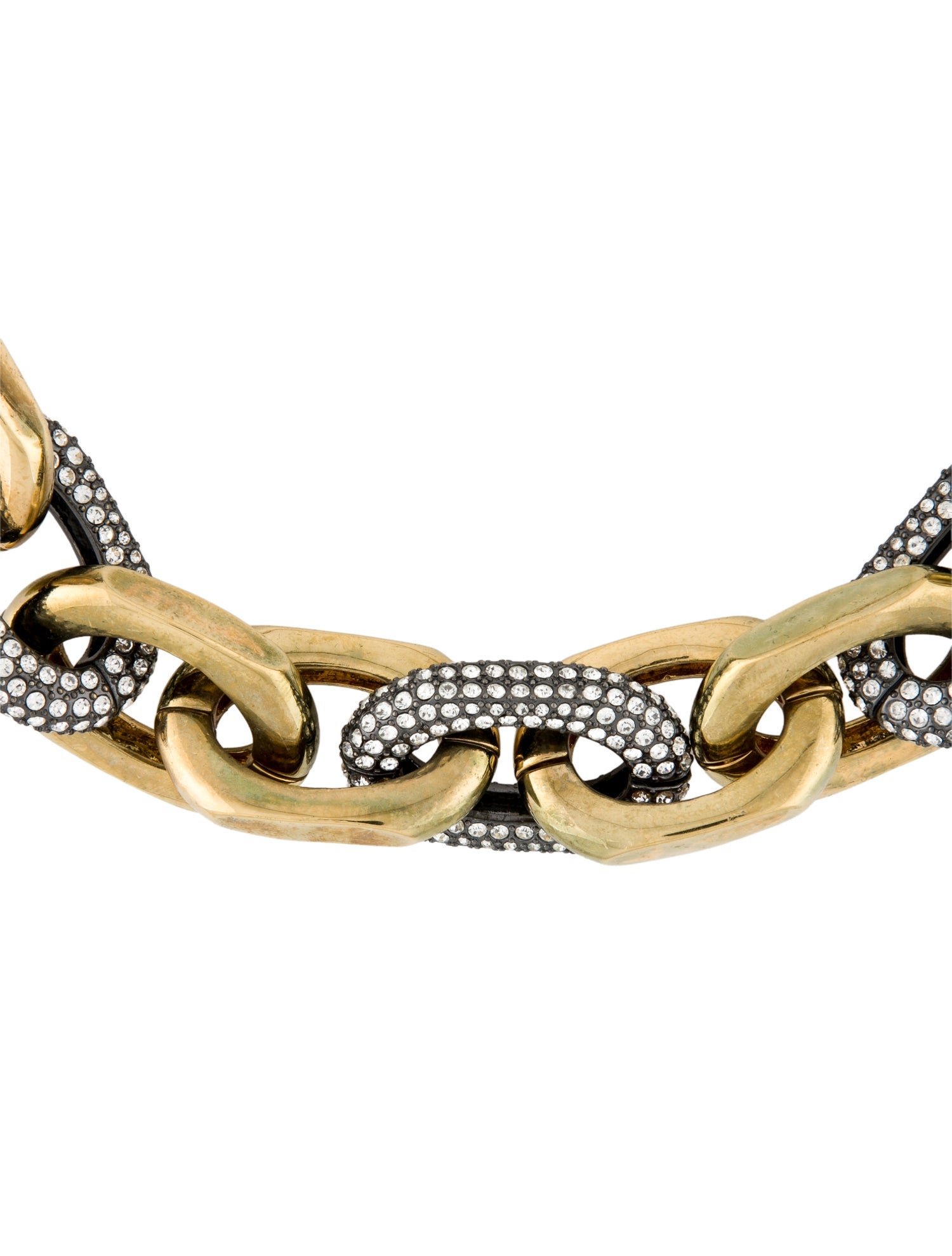 Lele Sadoughi Crystal Pave Chain Link Choker