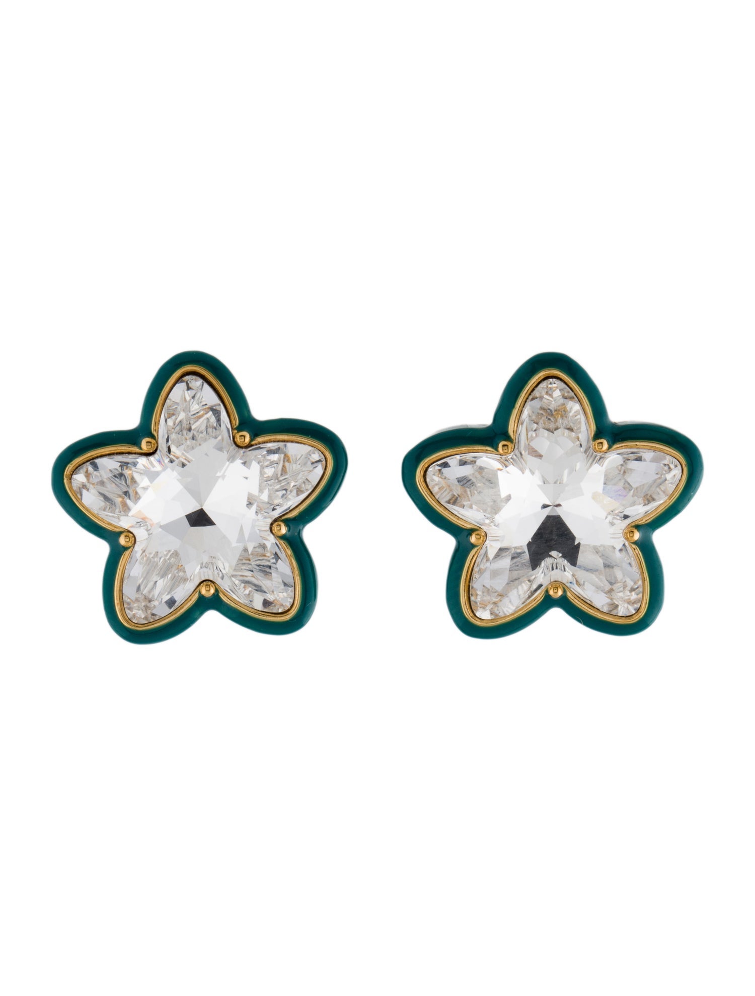 Lele Sadoughi Crystal Star Button Earrings