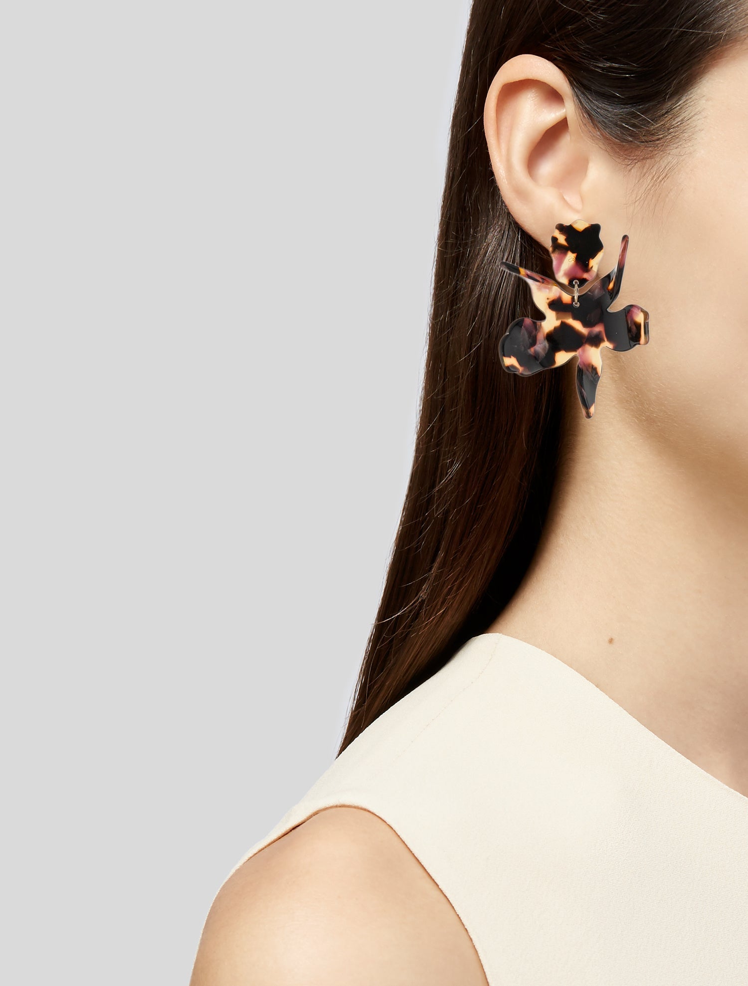 Lele Sadoughi Small Paper Lily Drop Earrings