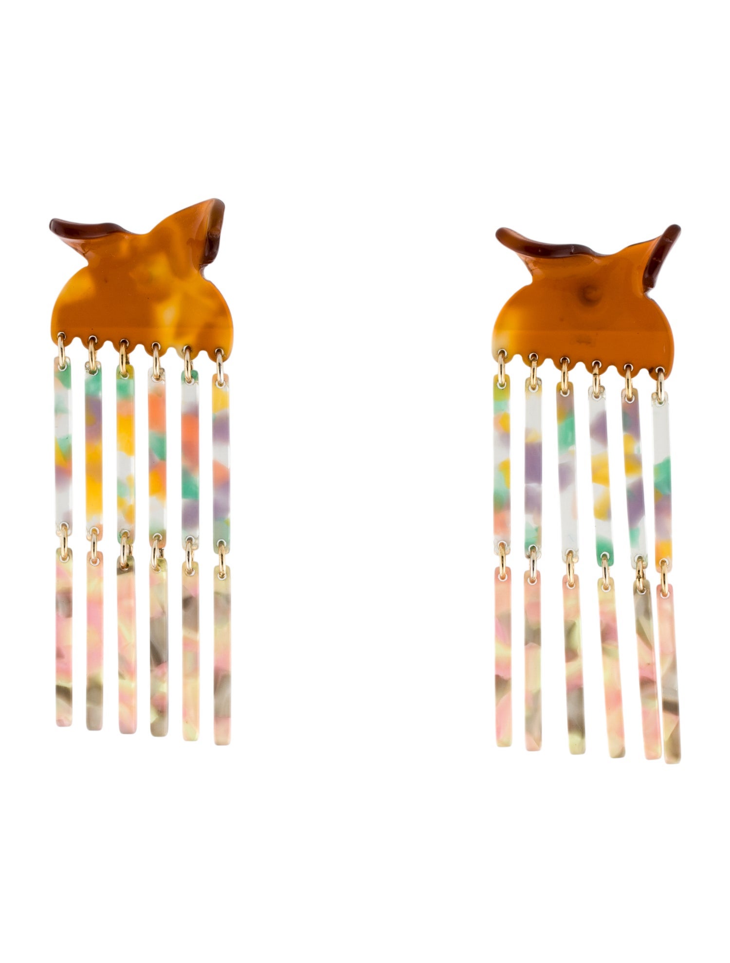 Lele Sadoughi Acetate Encore Fringe Drop Earrings