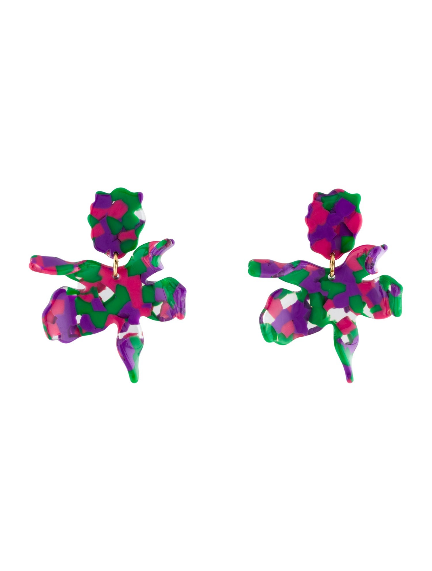 Lele Sadoughi Acetate Paper Lily Drop Earrings
