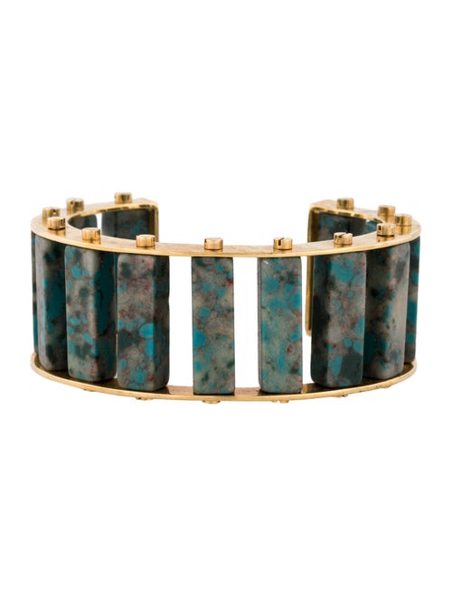 Lele Sadoughi Stone Column Cuff Bracelet