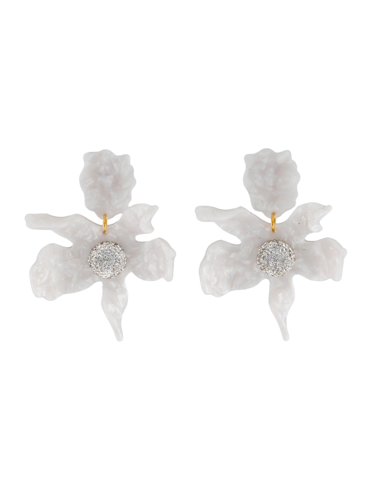 Lele Sadoughi Crystal & Acetate Lily Clip-On Earrings
