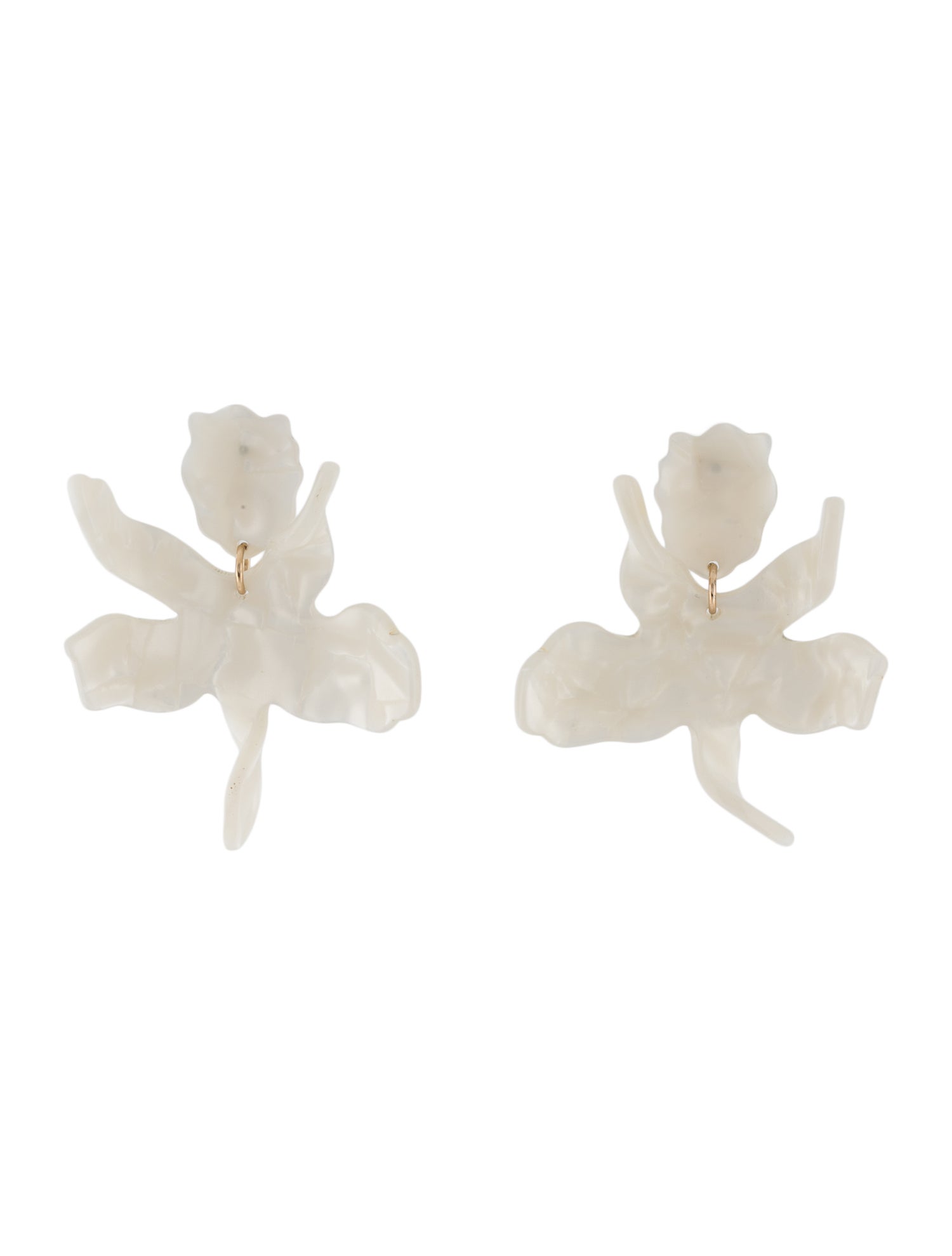 Lele Sadoughi Acetate Paper Lily Drop Earrings