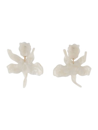 Lele Sadoughi Acetate Paper Lily Drop Earrings