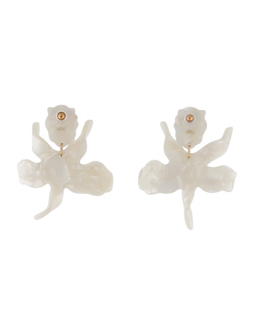 Lele Sadoughi Acetate Paper Lily Drop Earrings