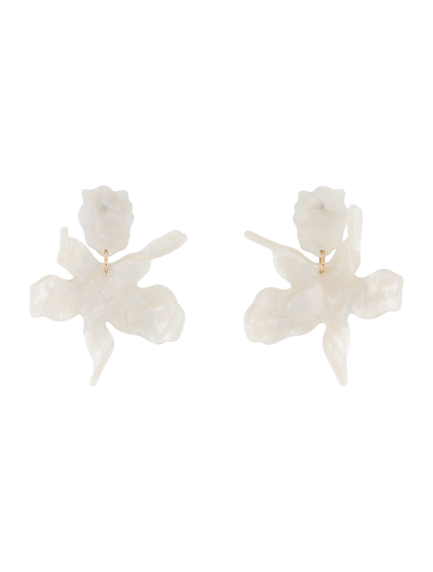 Lele Sadoughi Acetate Paper Lily Drop Earrings