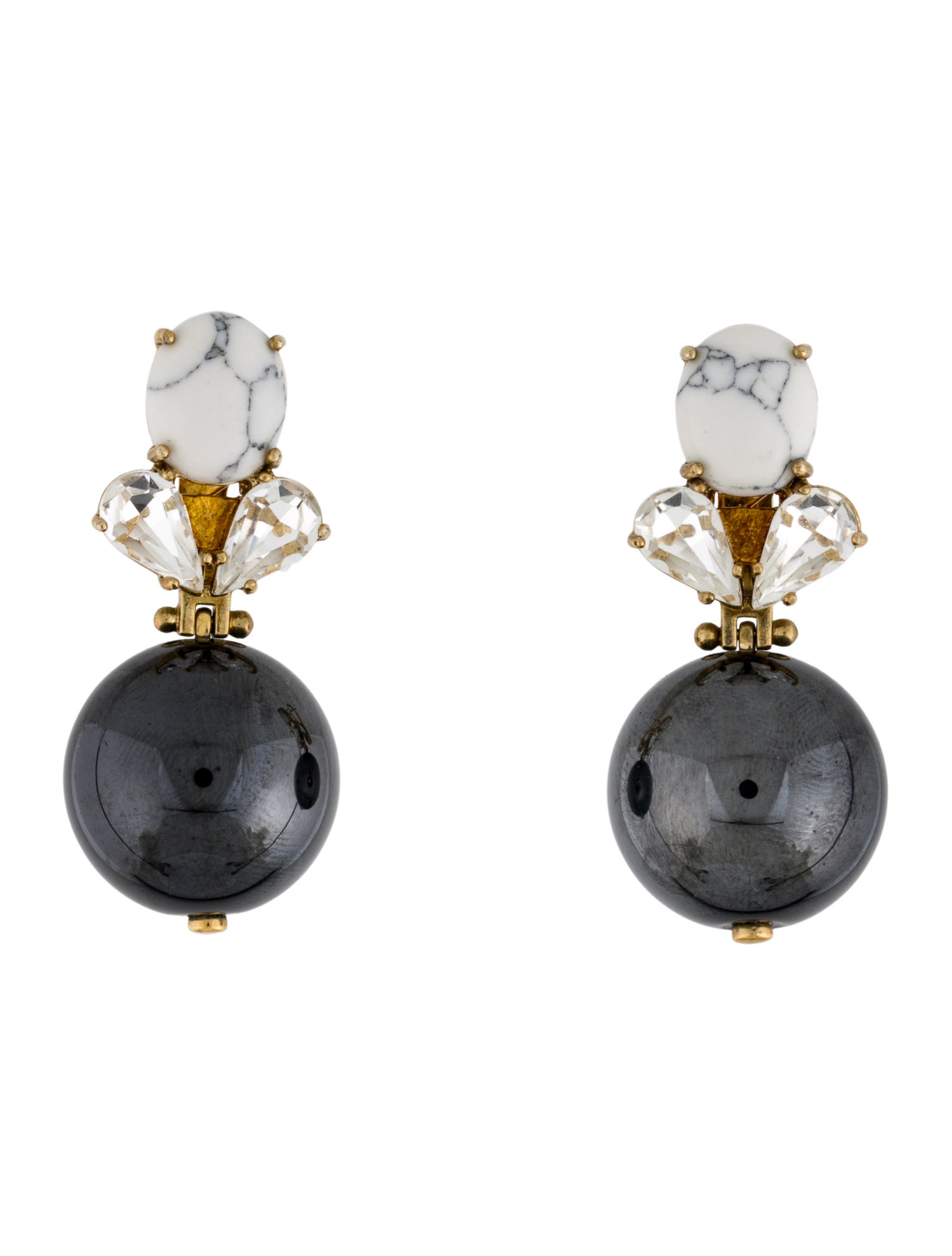Lele Sadoughi Crystal & Resin Drop Earrings