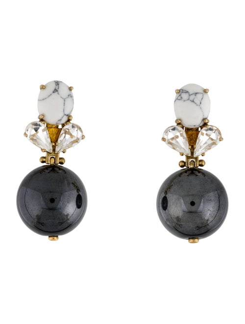 Lele Sadoughi Crystal & Resin Drop Earrings
