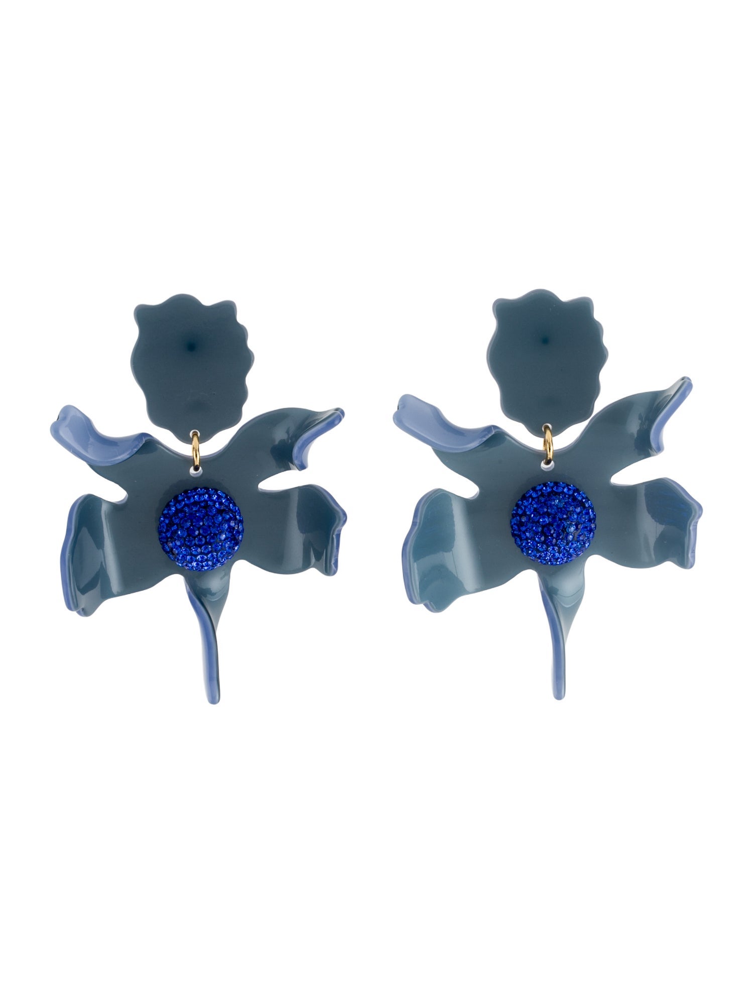 Lele Sadoughi Acetate & Crystal Scarlet Lily Drop Earrings