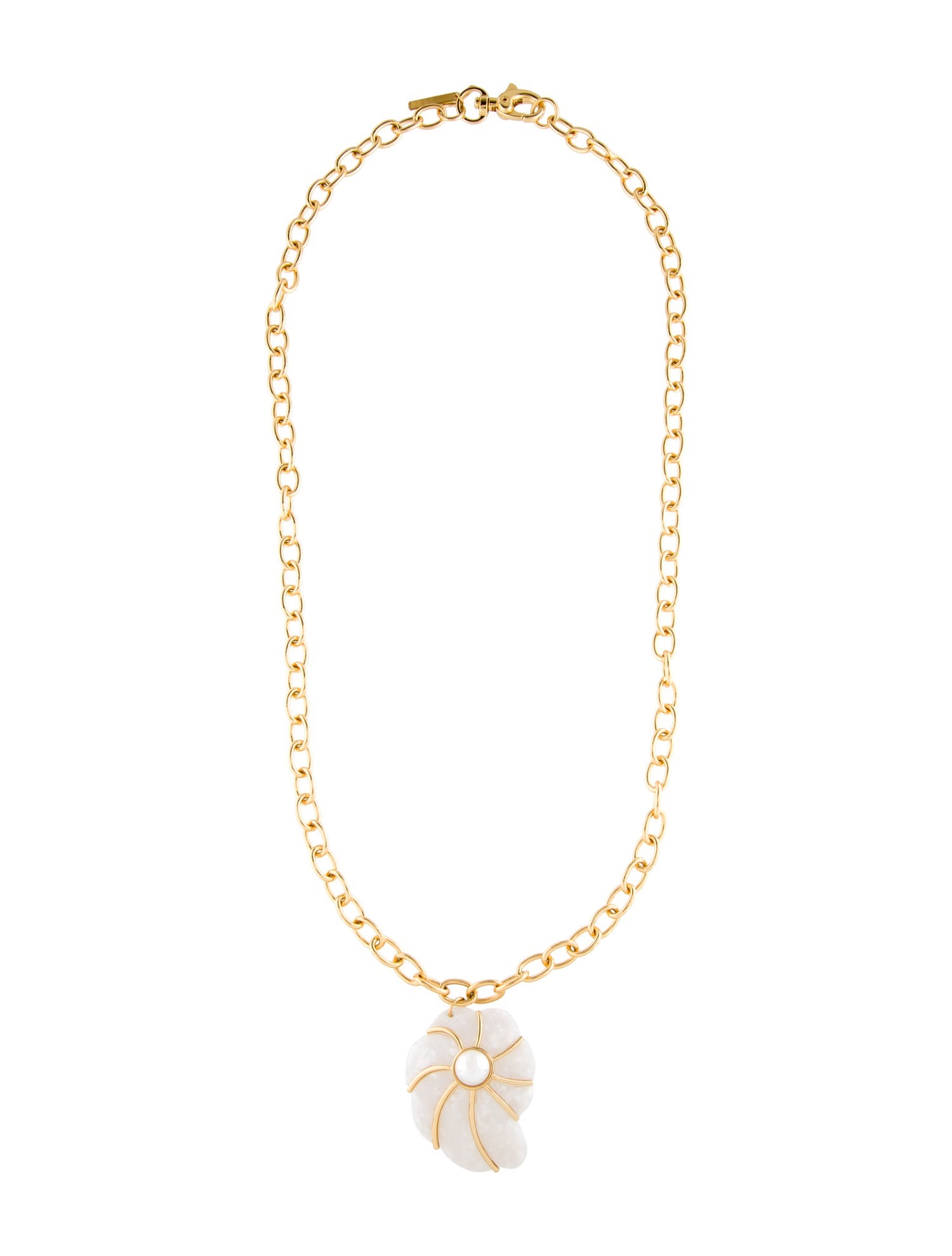 Lele Sadoughi Faux Pearl & Mother Of Pearl Shell Pendant Necklace