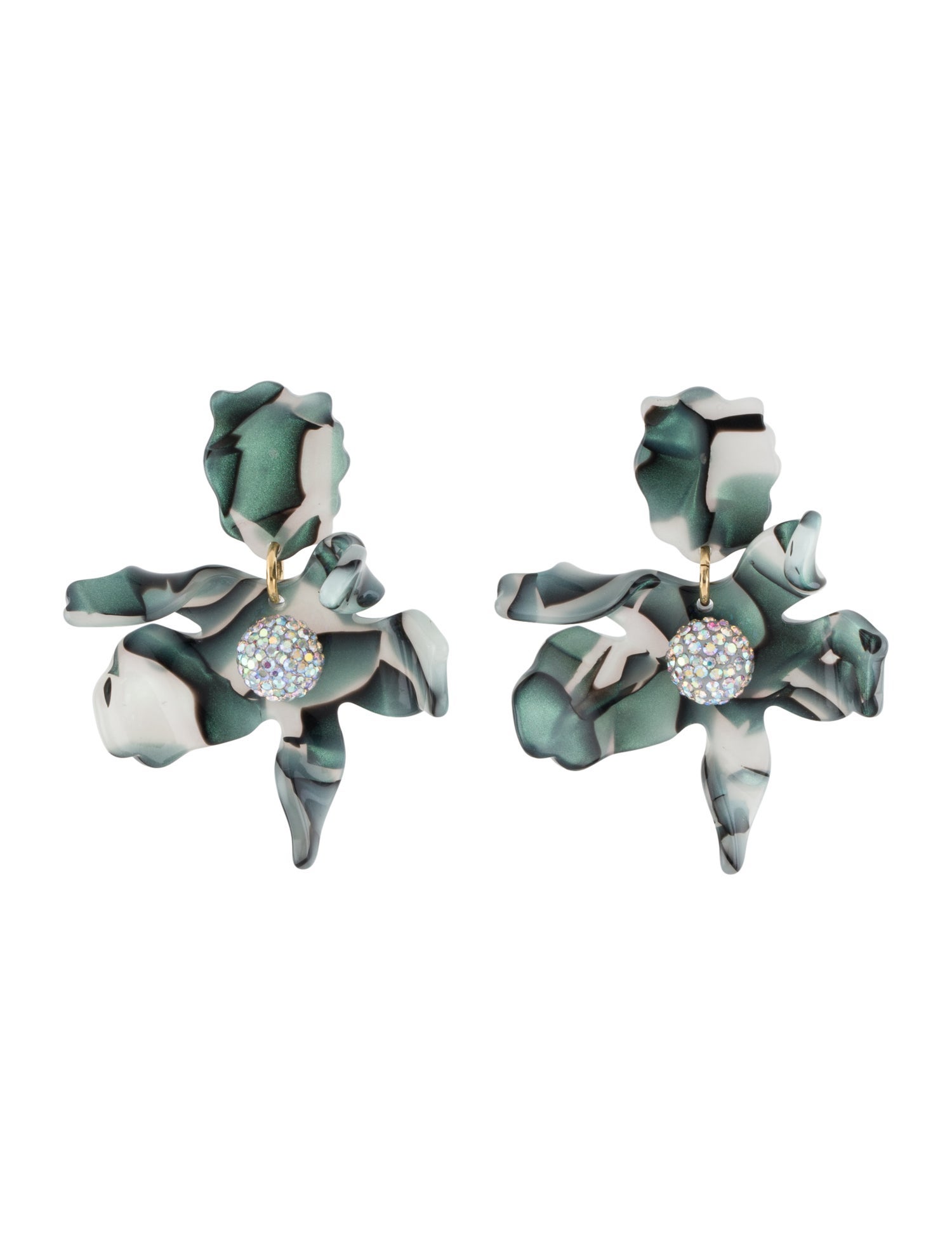 Lele Sadoughi Small Crystal Lily Drop Earrings