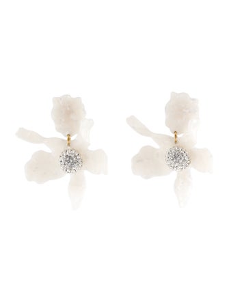 Lele Sadoughi Crystal & Acetate Lily Clip-On Earrings