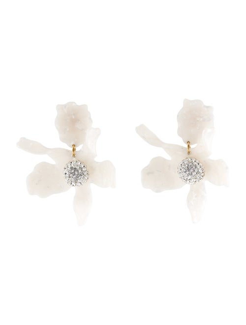 Lele Sadoughi Crystal & Acetate Lily Clip-On Earrings