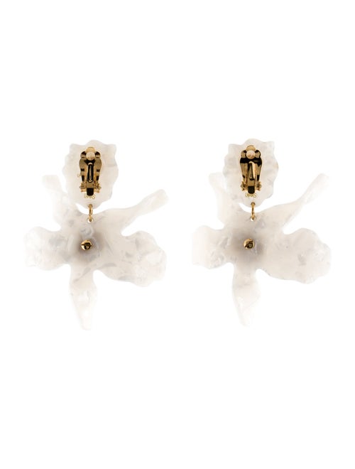 Lele Sadoughi Crystal & Acetate Lily Clip-On Earrings