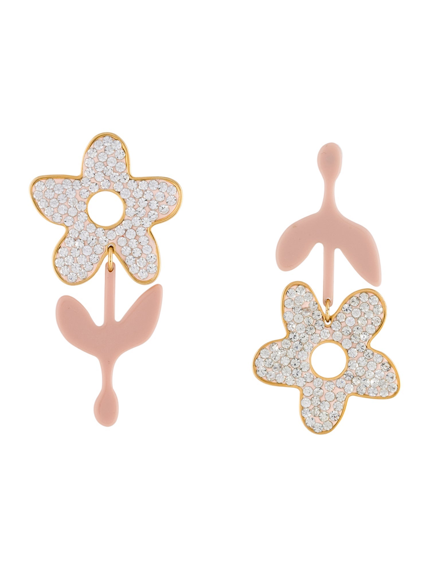 Lele Sadoughi Crystal Flower Drop Earrings