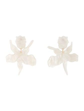 Lele Sadoughi Acetate Small Paper Lily Drop Earring