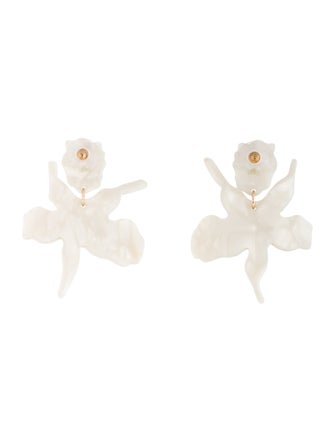 Lele Sadoughi Acetate Small Paper Lily Drop Earring