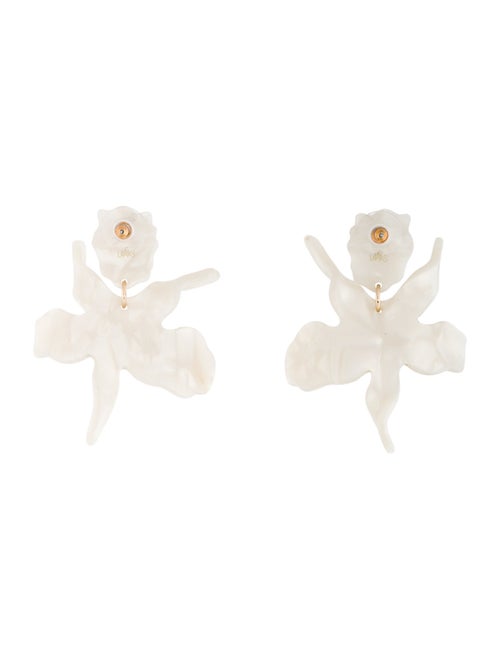 Lele Sadoughi Acetate Small Paper Lily Drop Earring