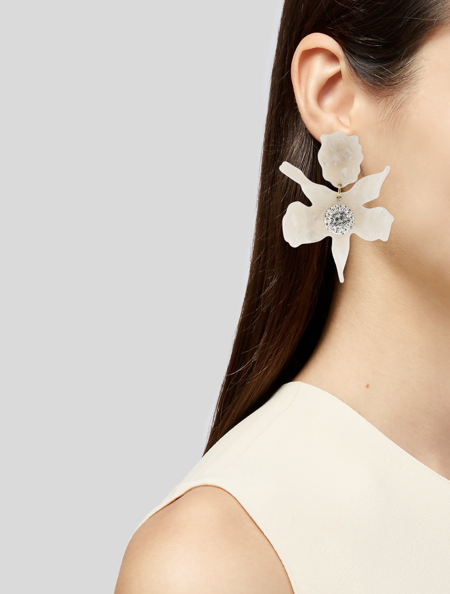 Lele Sadoughi Crystal Lily Earrings