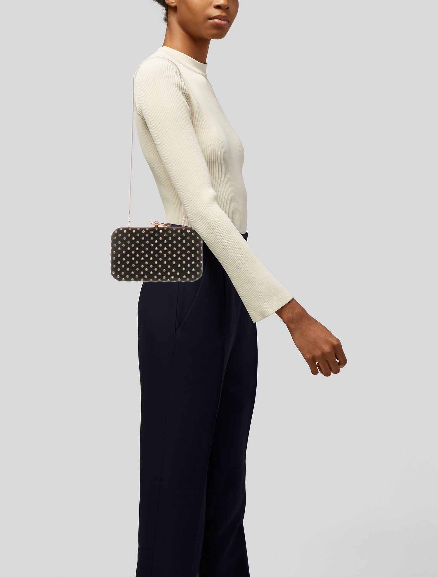 Lele Sadoughi Velvet Minaudière