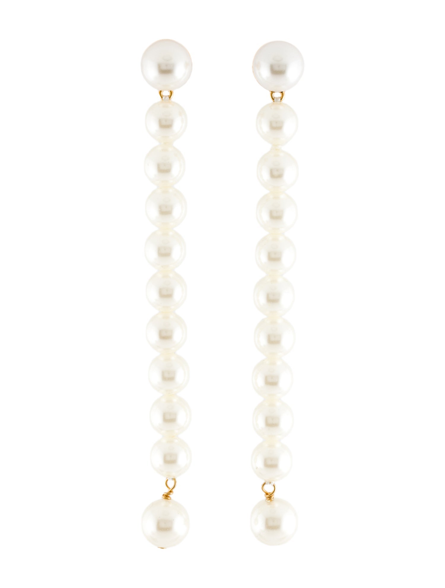 Lele Sadoughi Caterpillar Imitation Faux Pearl Earrings