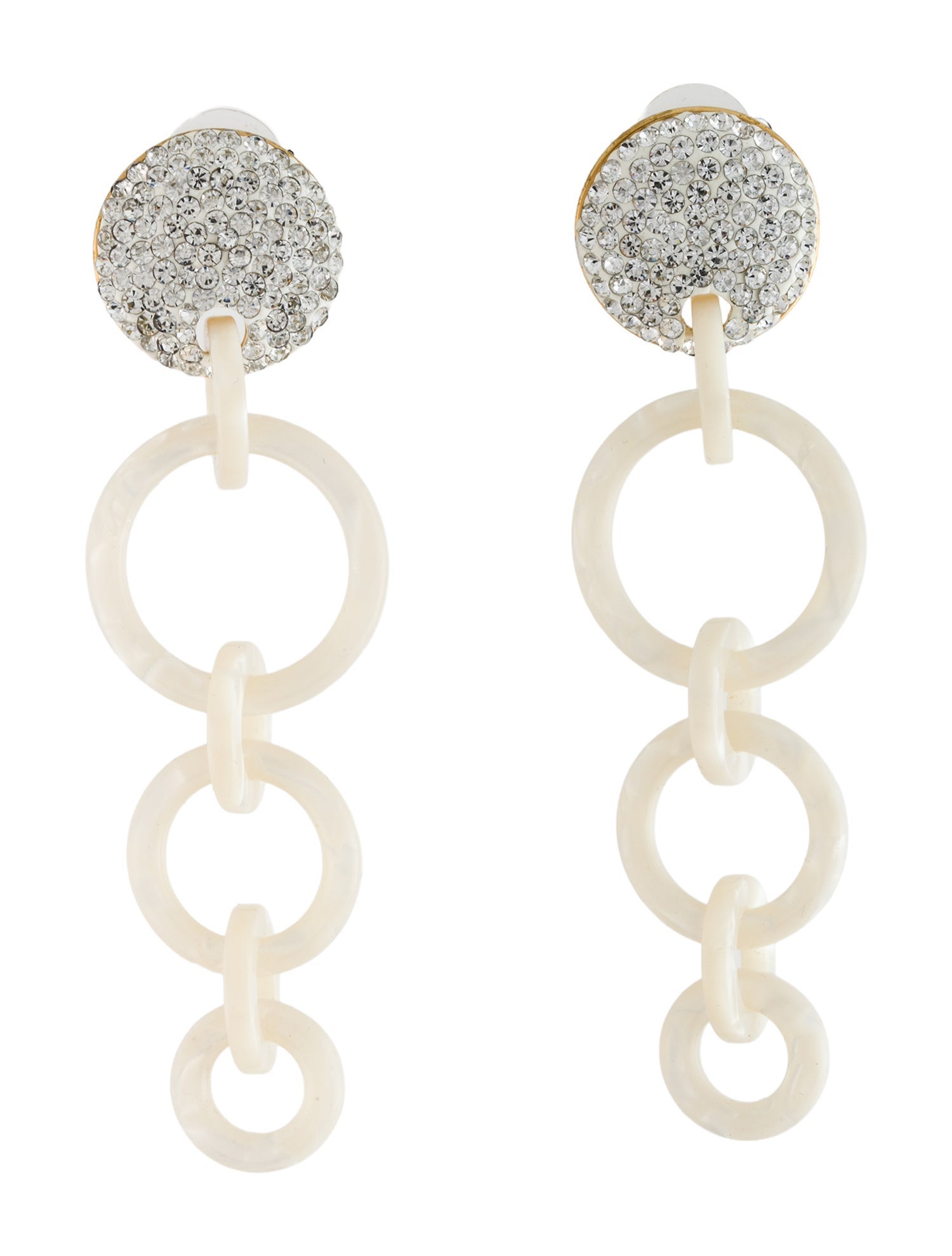 Lele Sadoughi Crystals & Acetate Wind Chime Hoop Earrings