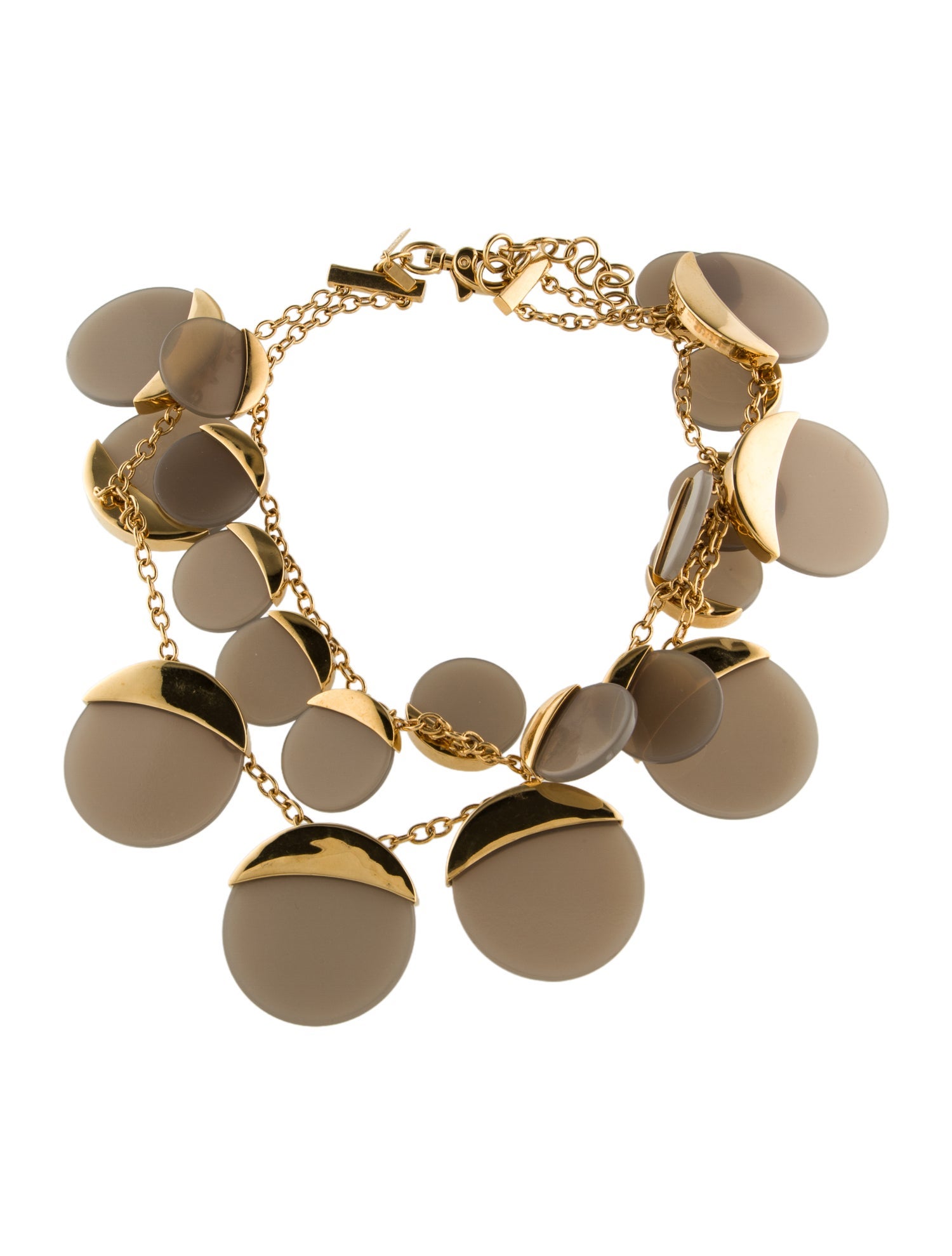 Lele Sadoughi Resin Disc Collar Necklace