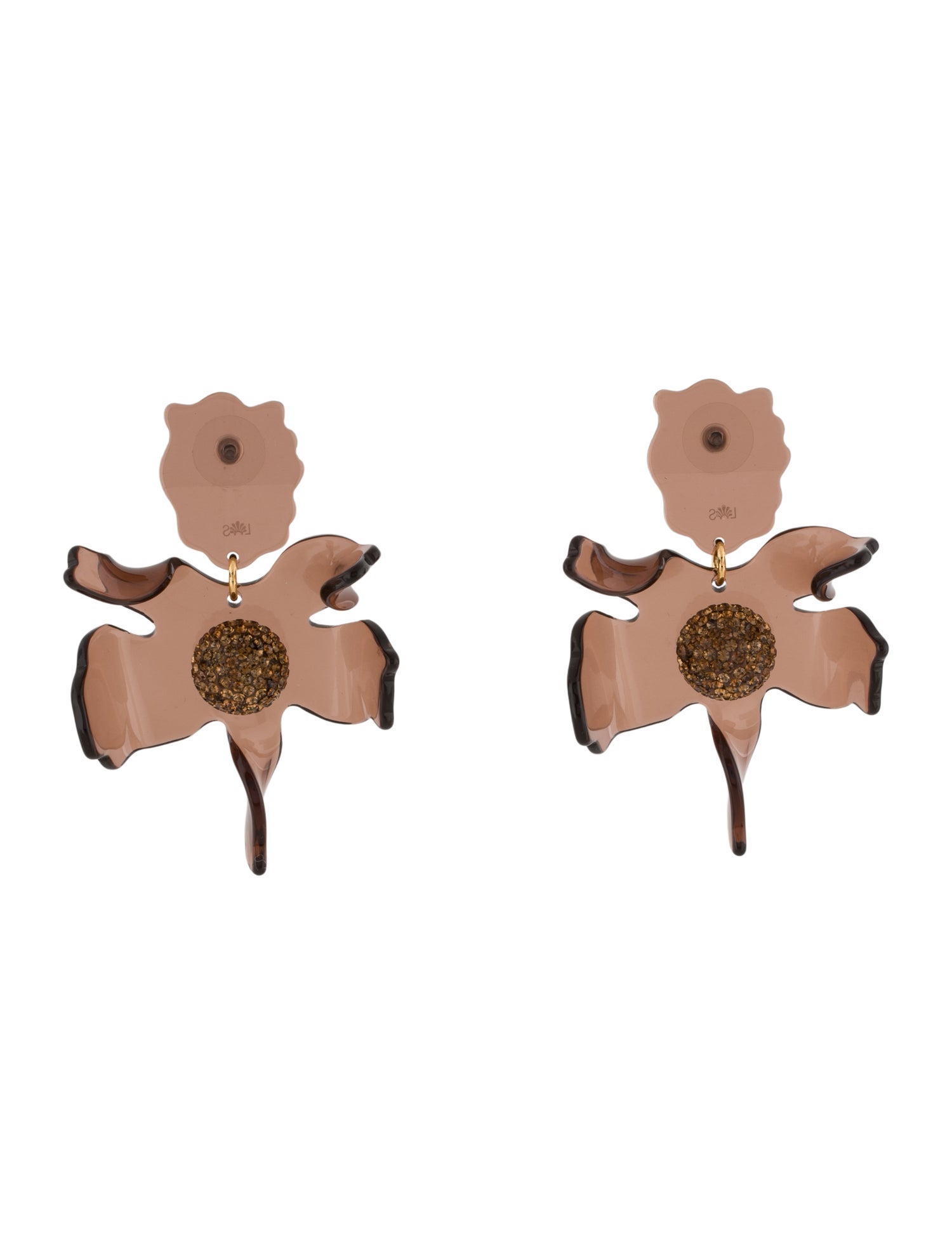 Lele Sadoughi Crystal Lily Drop Earrings w/ Tags